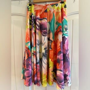 Rainbow Floral Multicolor Skirt